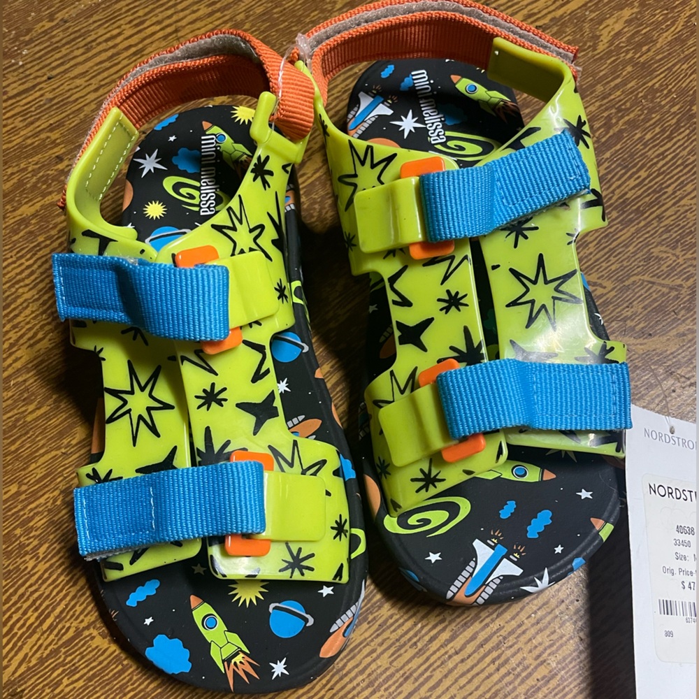 Mini Melissa Ping Pong x Fabula sandals